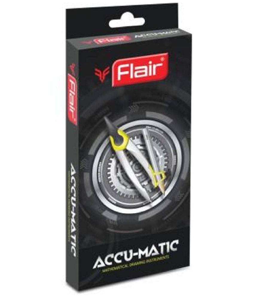     			Flair Accu-Matic Mathematical Drawing Instrument Box Multicolor, Pack Of 1 Set