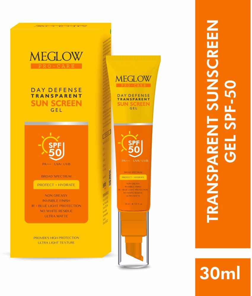     			Meglow Pro-Care Day Defense Ultra Matte Sunscreen Gel SPF 50-30ml for Women and Men