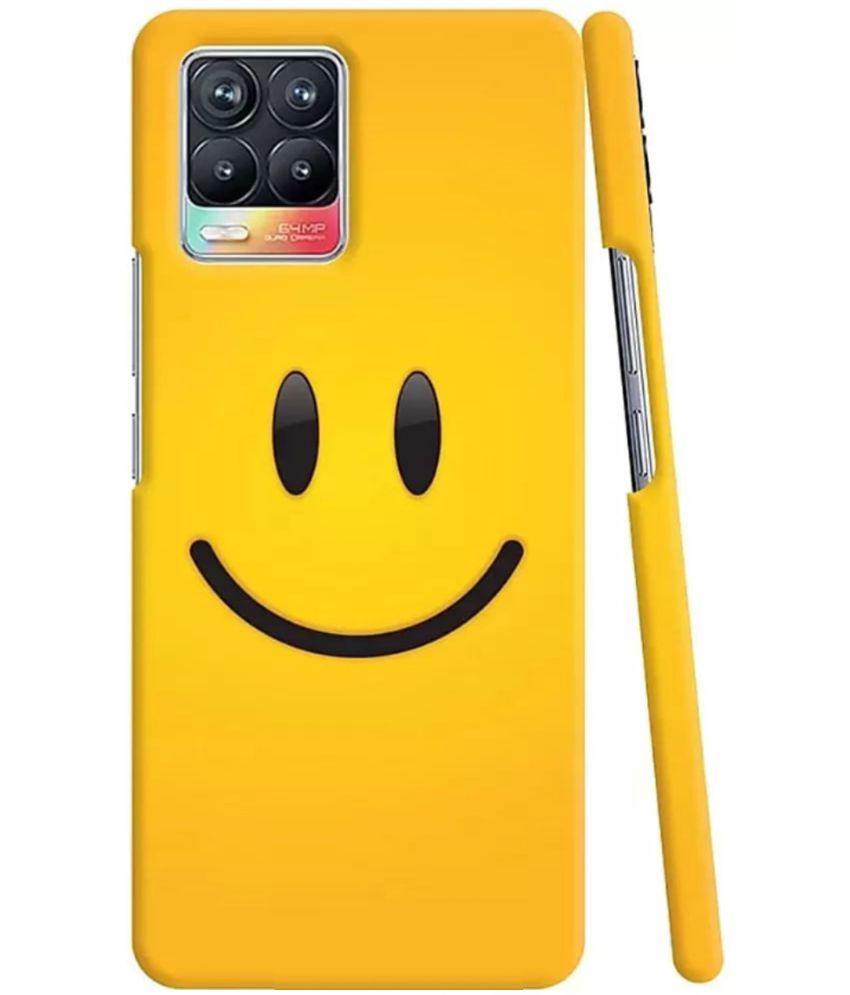     			T4U THINGS4U Yellow Printed Back Cover Polycarbonate Compatible For Realme 8i ( Pack of 1 )