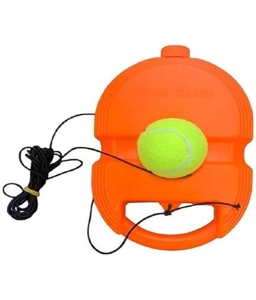     			sevriza Tennis Trainer Rebound Ball with String Solo Tennis Trainer Set Self Tennis Practice Ball with String Cricket Trainer Rebound Ball with Rope Fill Sand or Water (Multicolor) (No Racket Included)