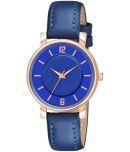 KIARVI GALLERY Blue Leather Analog Womens Watch