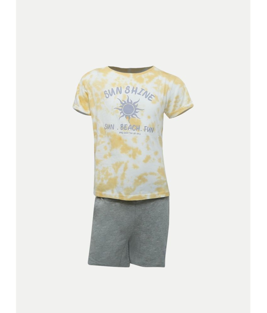     			Radprix Yellow Cotton Boys T-Shirt & Shorts ( Pack of 1 )