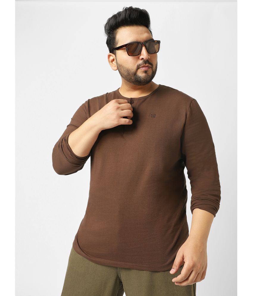     			Urbano Plus 100% Cotton Regular Fit Solid Full Sleeves Men's T-Shirt - Brown ( Pack of 1 )