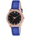 KIARVI GALLERY Blue Leather Analog Womens Watch