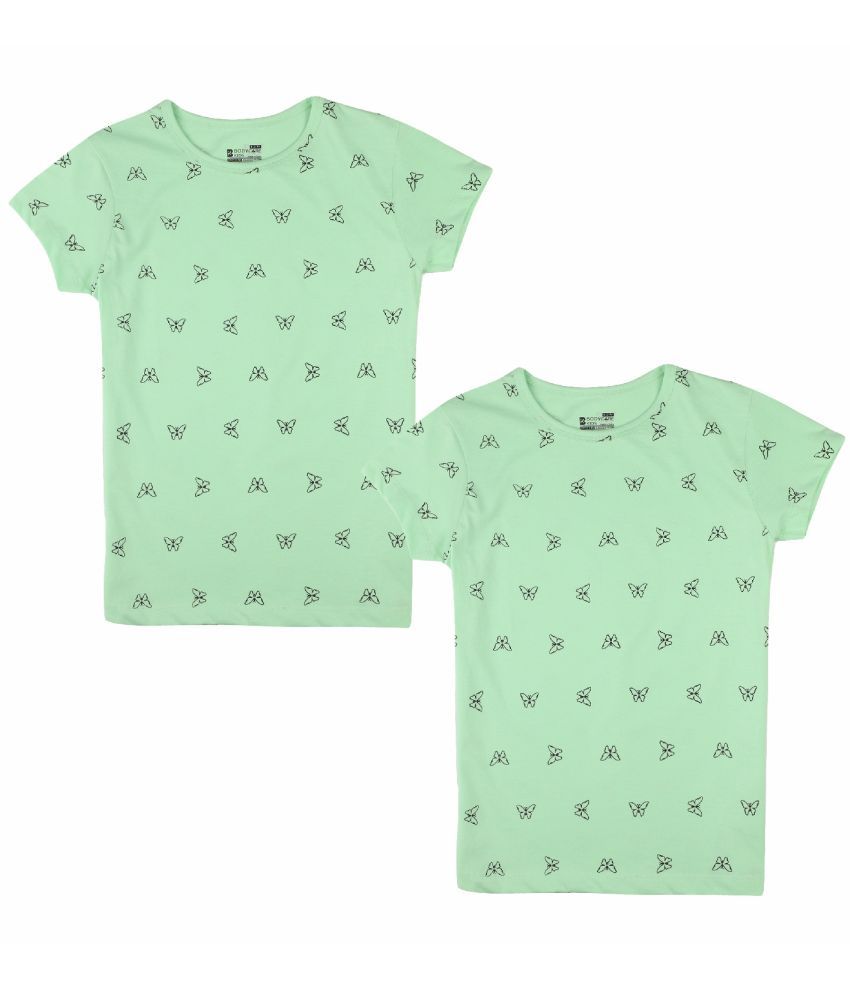     			Bodycare Pack of 2 Girls Cotton Blend T-Shirt ( Green )