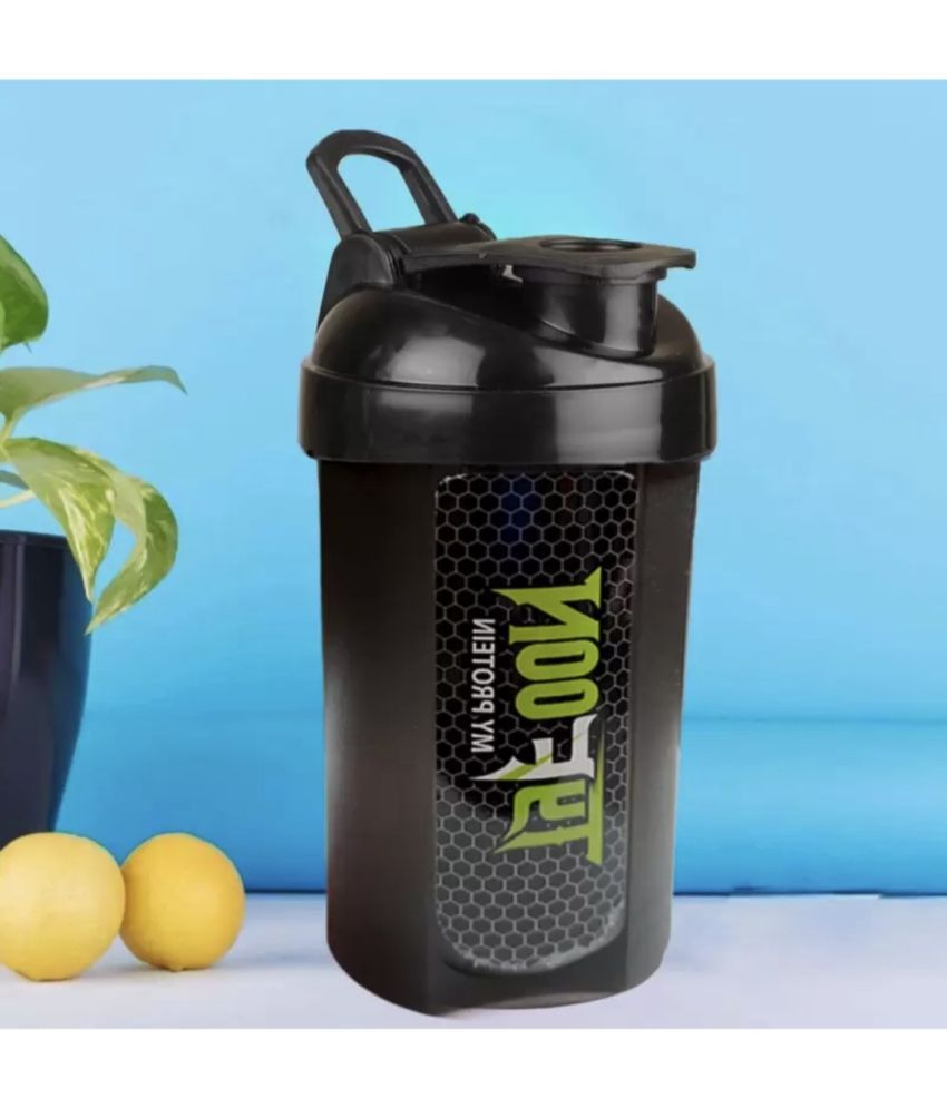     			Fitgo Plastic Black 400 mL Shaker ( Pack of 1 )