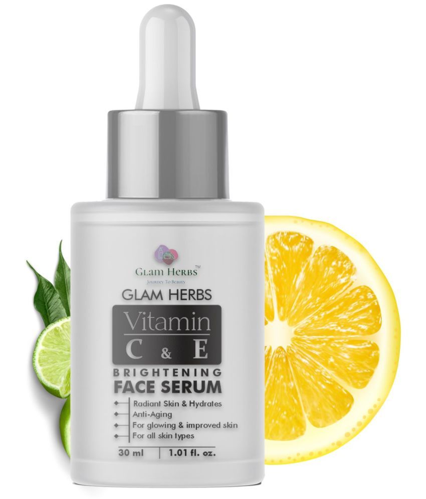     			GLAM HERBS Vitamin C + E Face Serum For Glowing Skin| Dull Skin |Naturally Glowing Face Serum| 30 ml