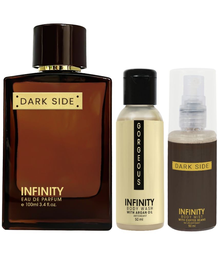     			INFINITY Dark Side EDP Perfume 100ml,Gorgeous Body Mist 35ml,Dark Side Body Wash 50ml Pack of 3