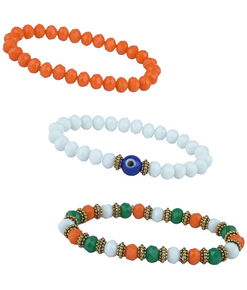     			JFL - Jewellery For Less Multicolor Bracelet ( Pack of 3 )