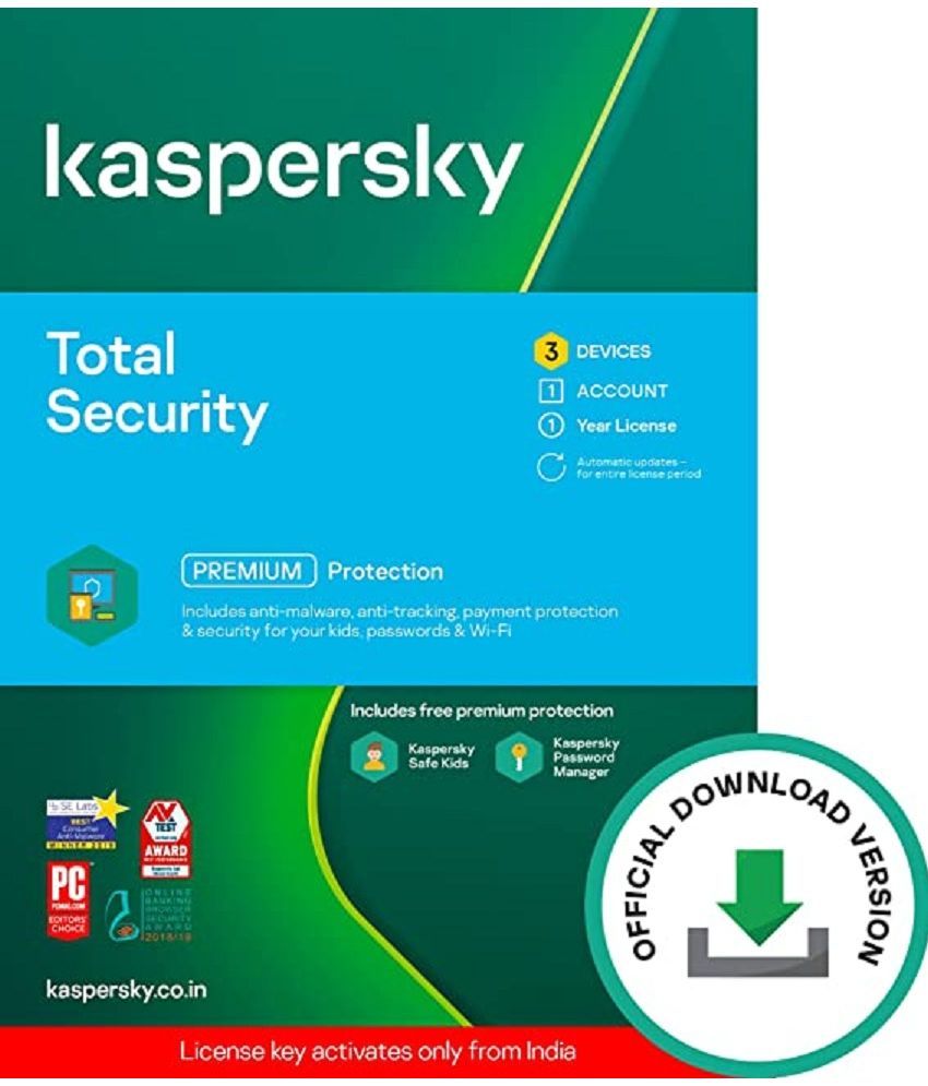     			Kaspersky Total Security Latest Version ( 3 PC / 1 Year ) - Email Delivery - ( Single Key)