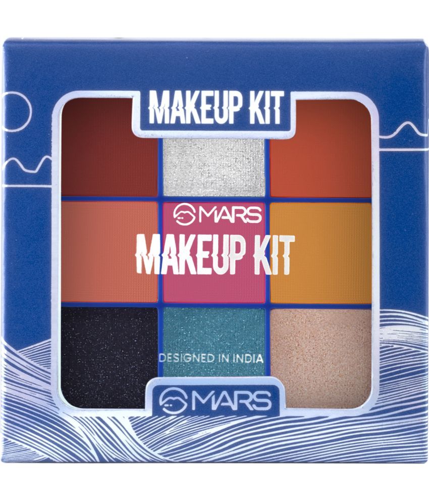     			Mars 9 Shade Ultra Pigmented Eyeshadow With Highlighter and Blusher Makeup Palette shade -02