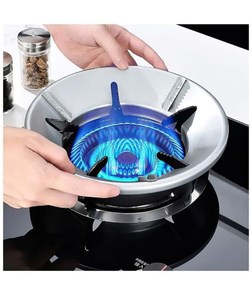     			RAMDEV ENTERPRISE  Gas Saver Burner Stand Gas Chula Burner Gas Saver Stand Jali Ring Fire&Windproof Energy Saving,Gas Chula Support Stand 4 Legs Supported For Indian Gas 0.7Mm Thickness Heavy Material.