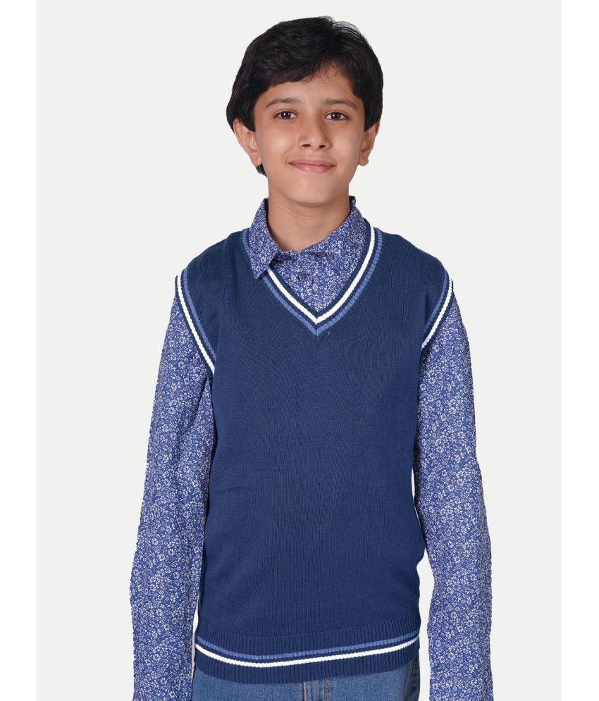     			Pack of 1 Radprix Cotton Solid Boys Vest ( Dark Blue ) TBCKTT00413