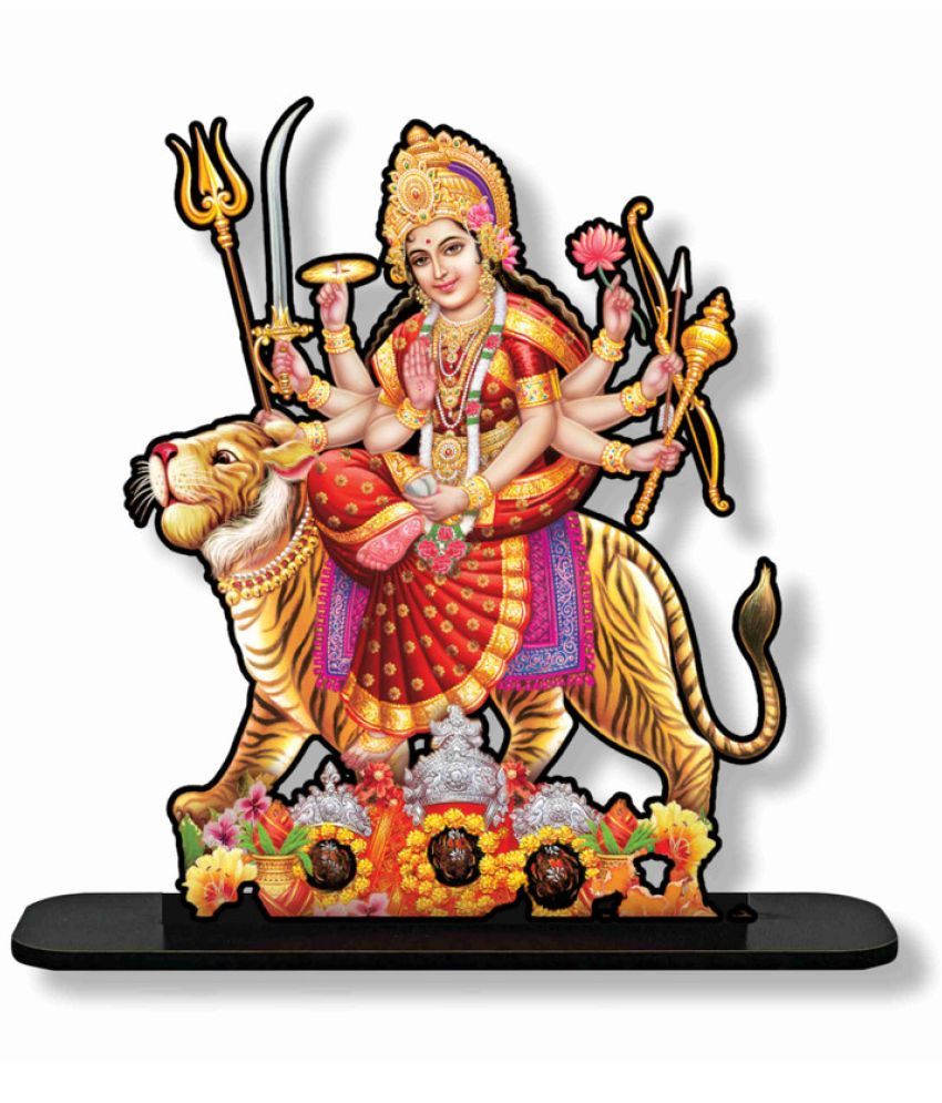     			Saf Wood Goddess Durga Idol ( 23 cm )