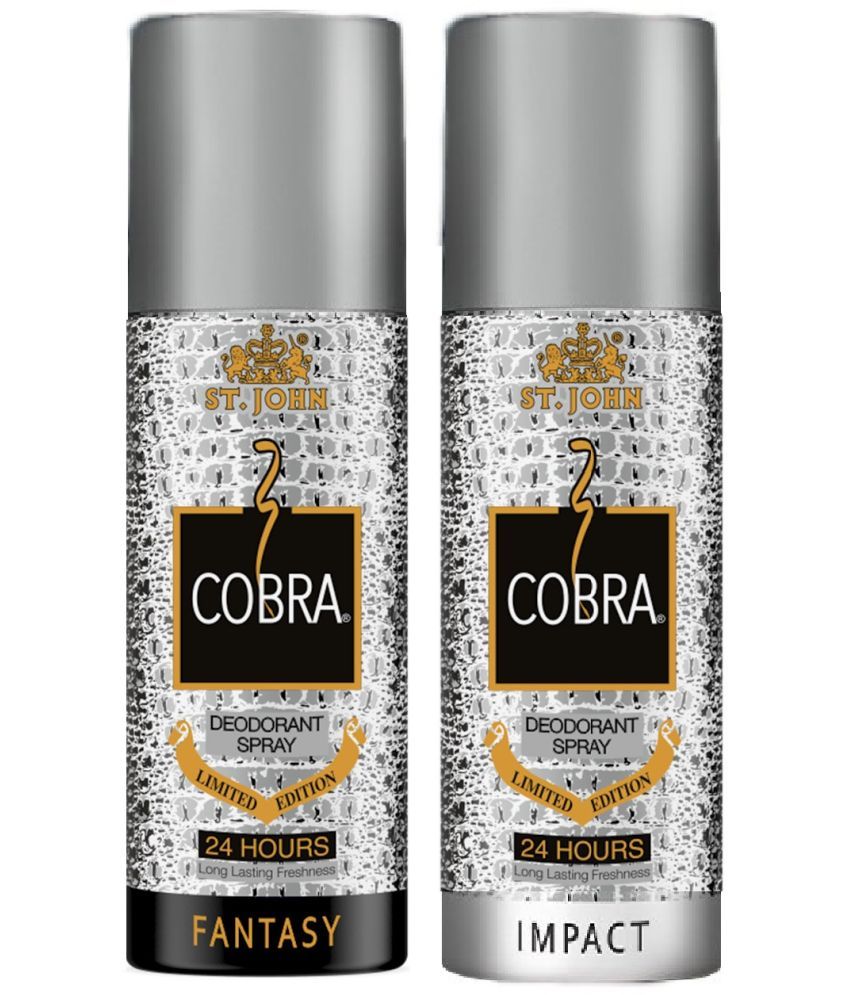     			St. John Cobra Impact & Sensual 150ml Each Deodorant Spray for Men 150 ml ( Pack of 2 )