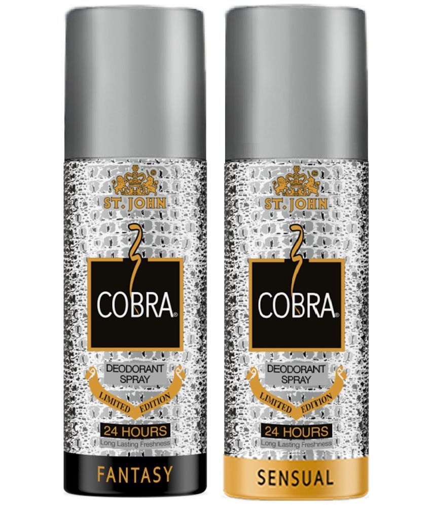     			St. John Cobra Sensual & Fantasy 150ml Each Deodorant Spray for Men 150 ml ( Pack of 2 )