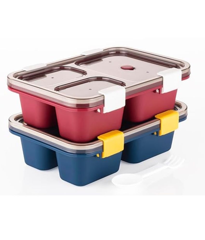     			iview kitchenware 3 Compartment School/Office Plastic Lunch Box 1 - Container ( Pack of 1 )