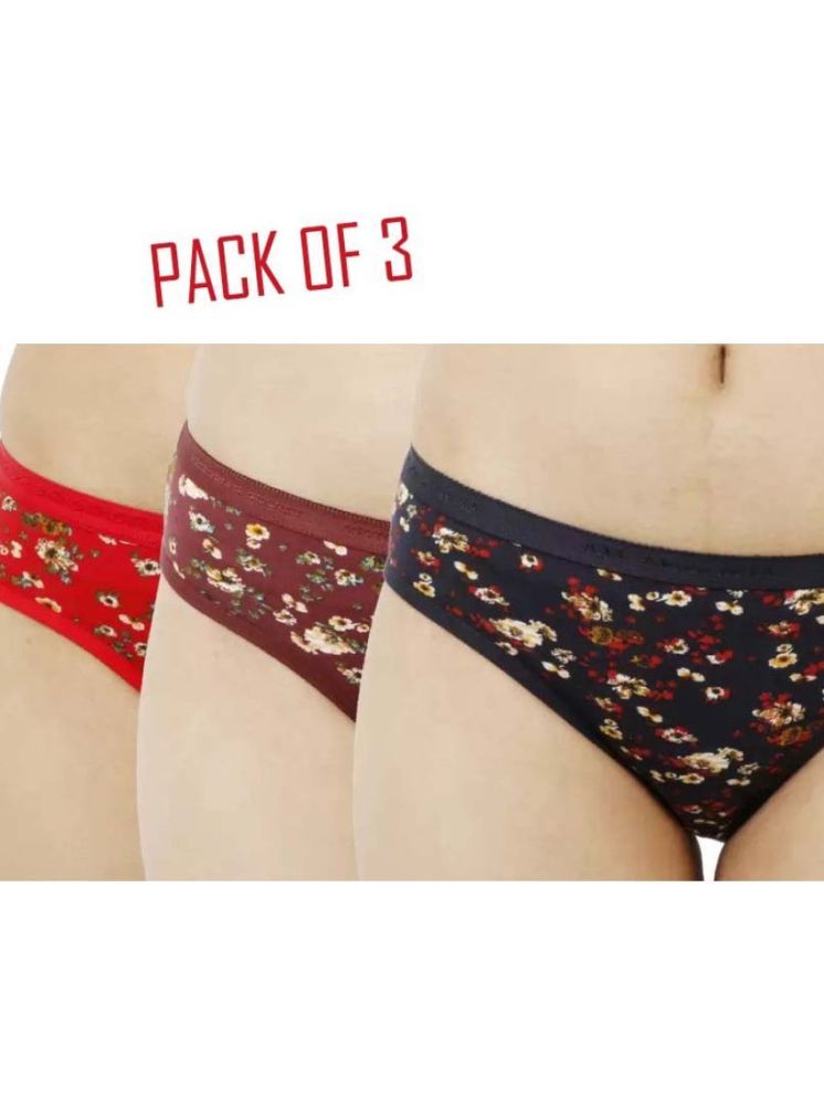     			CARNEST Pack of 3 Blended Solid Women's No Panty Line ( Multicolor ) Pack Of 3 Panty