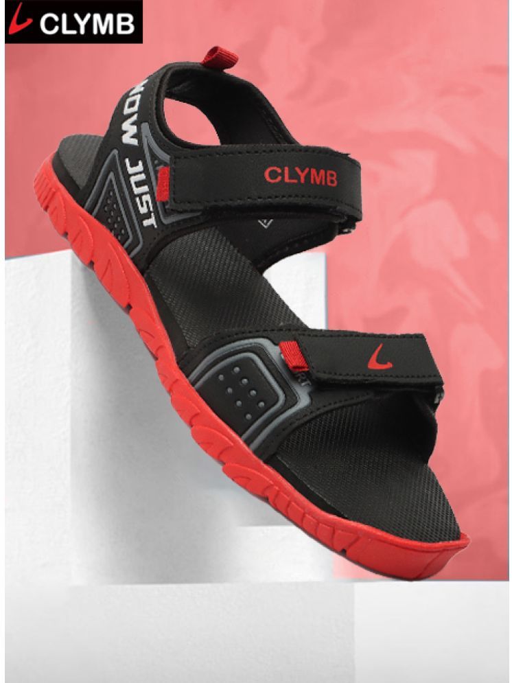     			Clymb - Red Men's Floater Sandals