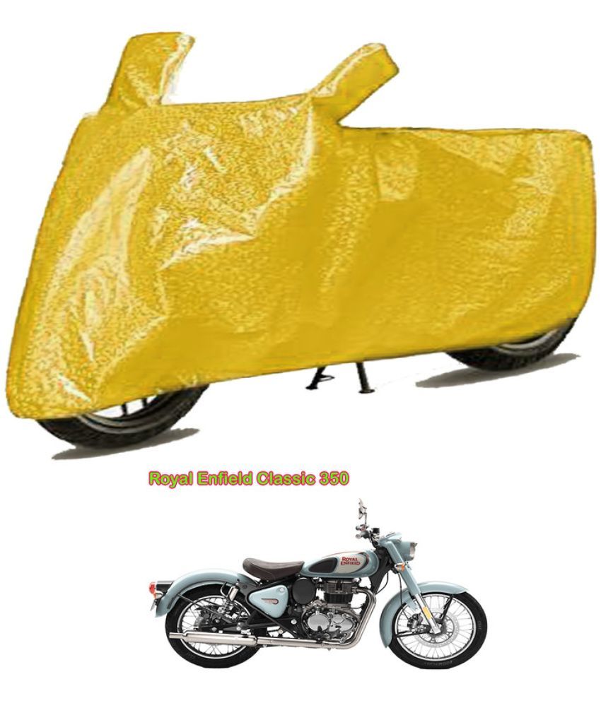     			GOLDKARTZ Bike Body Cover for Royal Enfield Classic 350 ( Pack of 1 ) , Gold