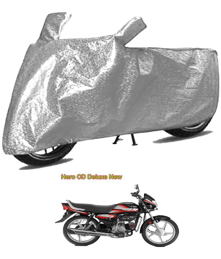     			GOLDKARTZ Bike Body Cover for Hero CD Deluxe New ( Pack of 1 ) , Silver