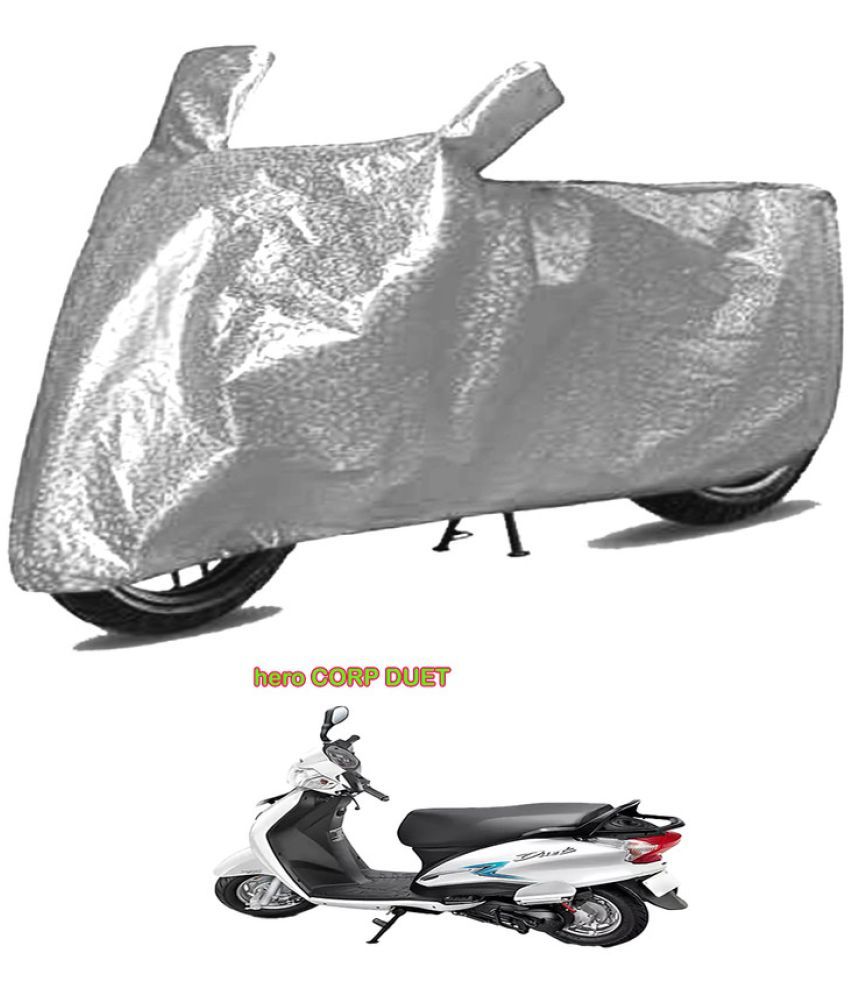     			GOLDKARTZ Bike Body Cover for hero CORP DUET ( Pack of 1 ) , Silver