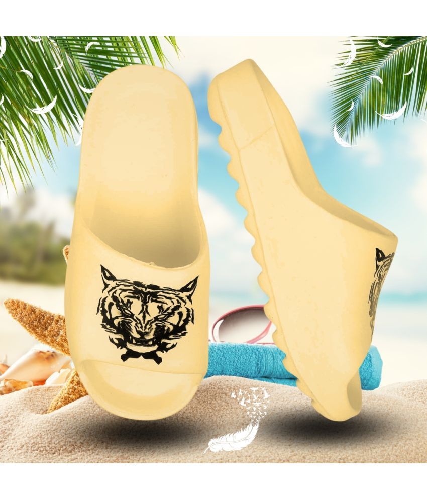     			Jootiyapa Beige Men's Slide Flip Flop