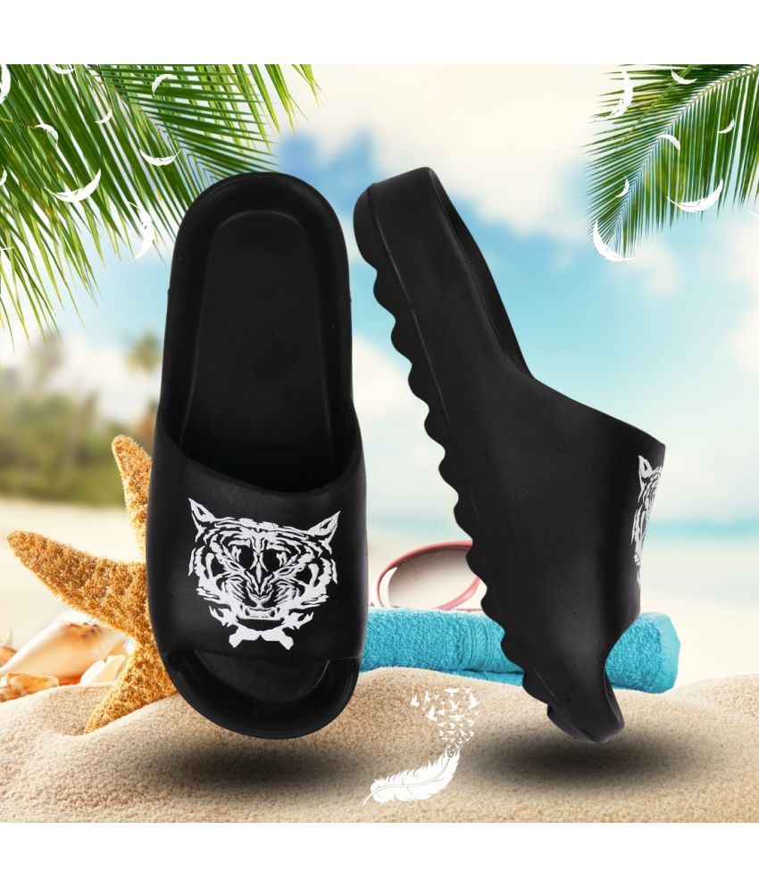     			Jootiyapa Black Men's Slide Flip Flop