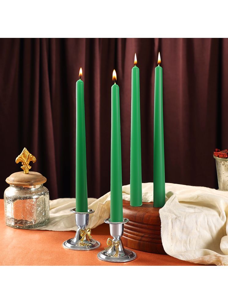     			Parkash Candles Green Unscented Pillar Candle 25.4 cm ( Pack of 4 )