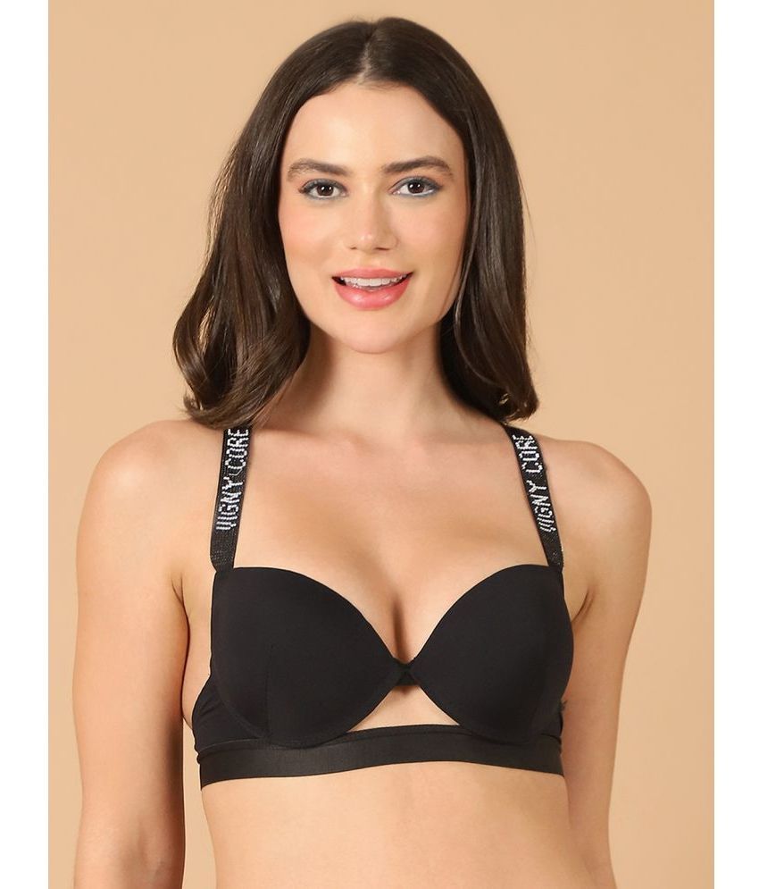     			PrettyCat Black Polyester Lightly Padded Women's Push Up Bra ( Pack of 1 )