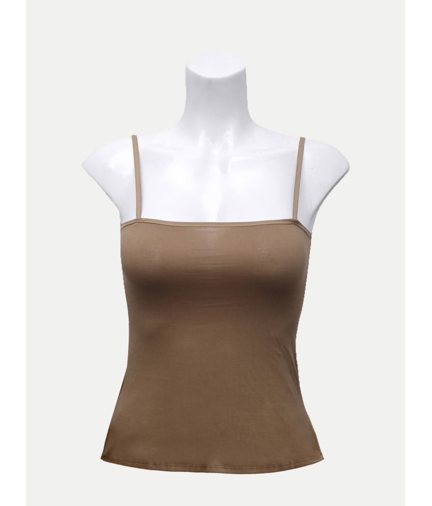     			Radprix Cotton Camisoles - Brown Single