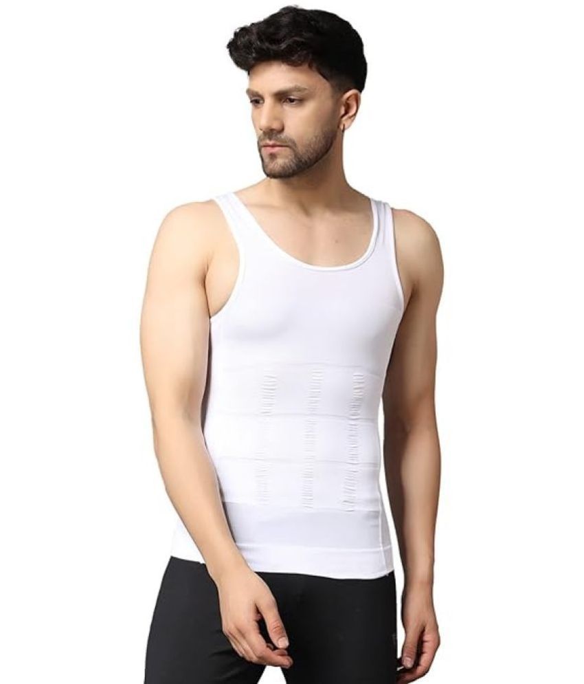     			Shopeleven Spandex Men's Vest ( White )