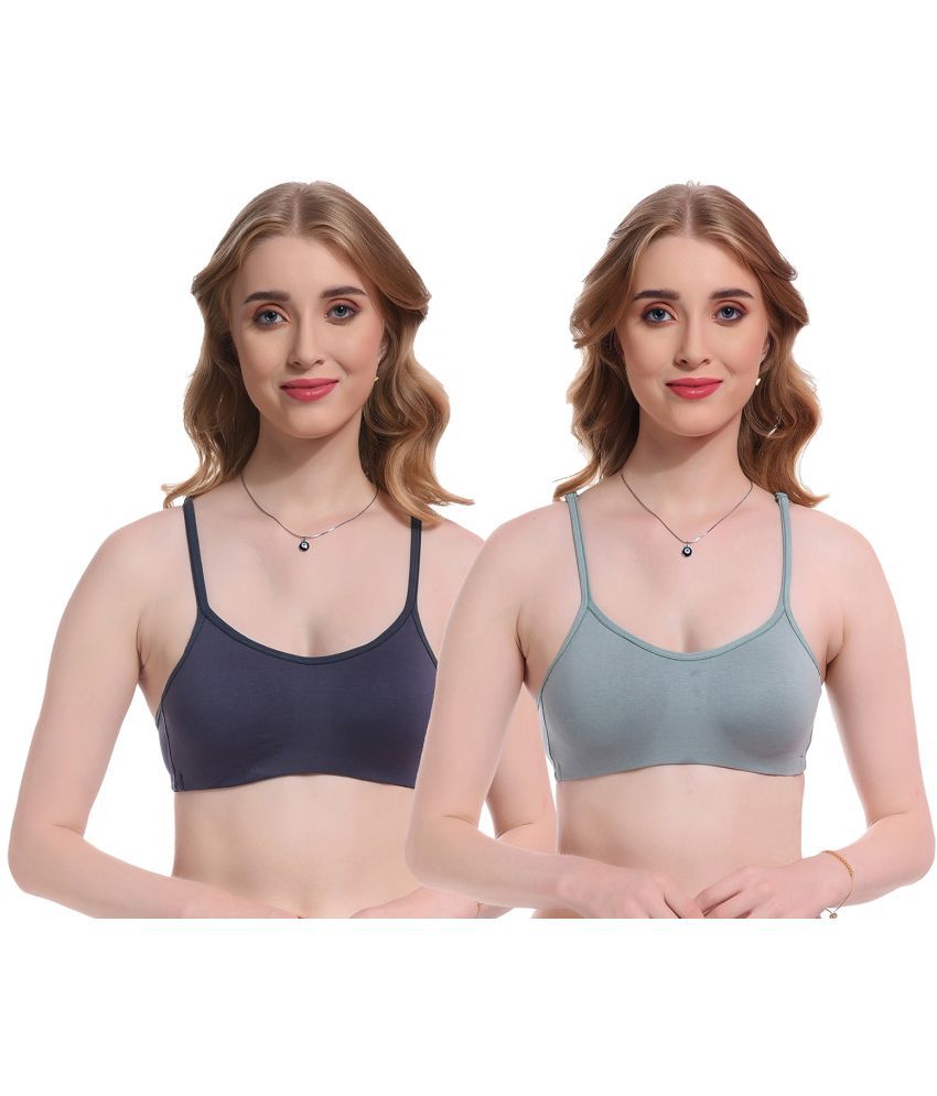     			Viral Girl Green Lycra Non Padded Women's T-Shirt Bra ( Pack of 2 )