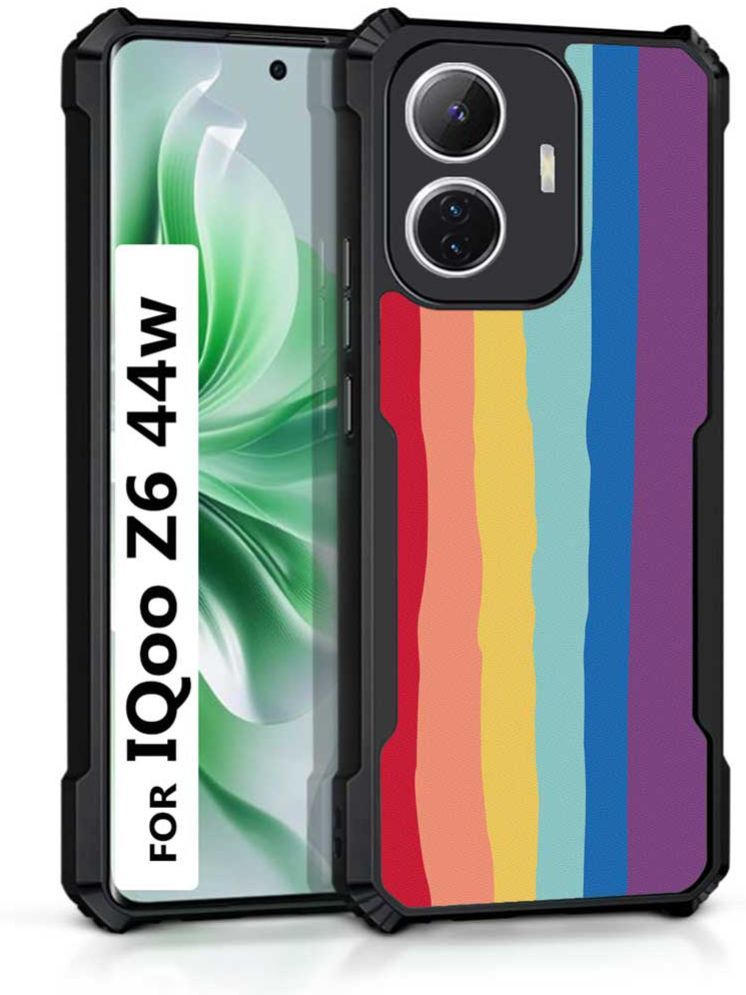     			COBERTA Multicolor Printed Back Cover Polycarbonate Compatible For iQoo Z6 44W ( Pack of 1 )