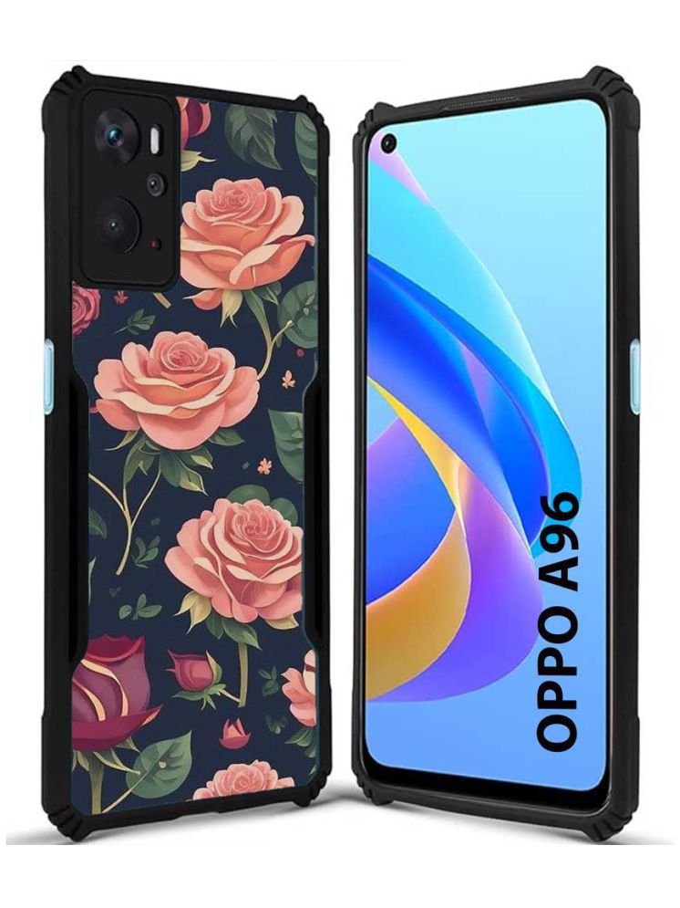     			COBERTA Multicolor Printed Back Cover Polycarbonate Compatible For Oppo A96 ( Pack of 1 )