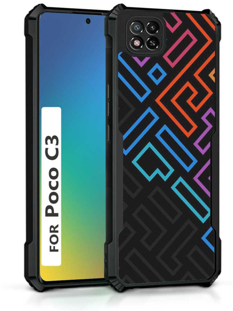     			COBERTA Multicolor Printed Back Cover Polycarbonate Compatible For POCO C3 ( Pack of 1 )