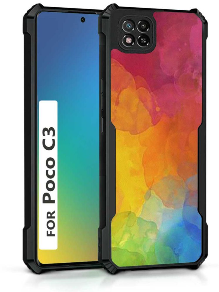     			COBERTA Multicolor Printed Back Cover Polycarbonate Compatible For POCO C3 ( Pack of 1 )