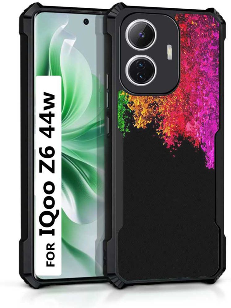     			COBERTA Multicolor Printed Back Cover Polycarbonate Compatible For iQoo Z6 44W ( Pack of 1 )