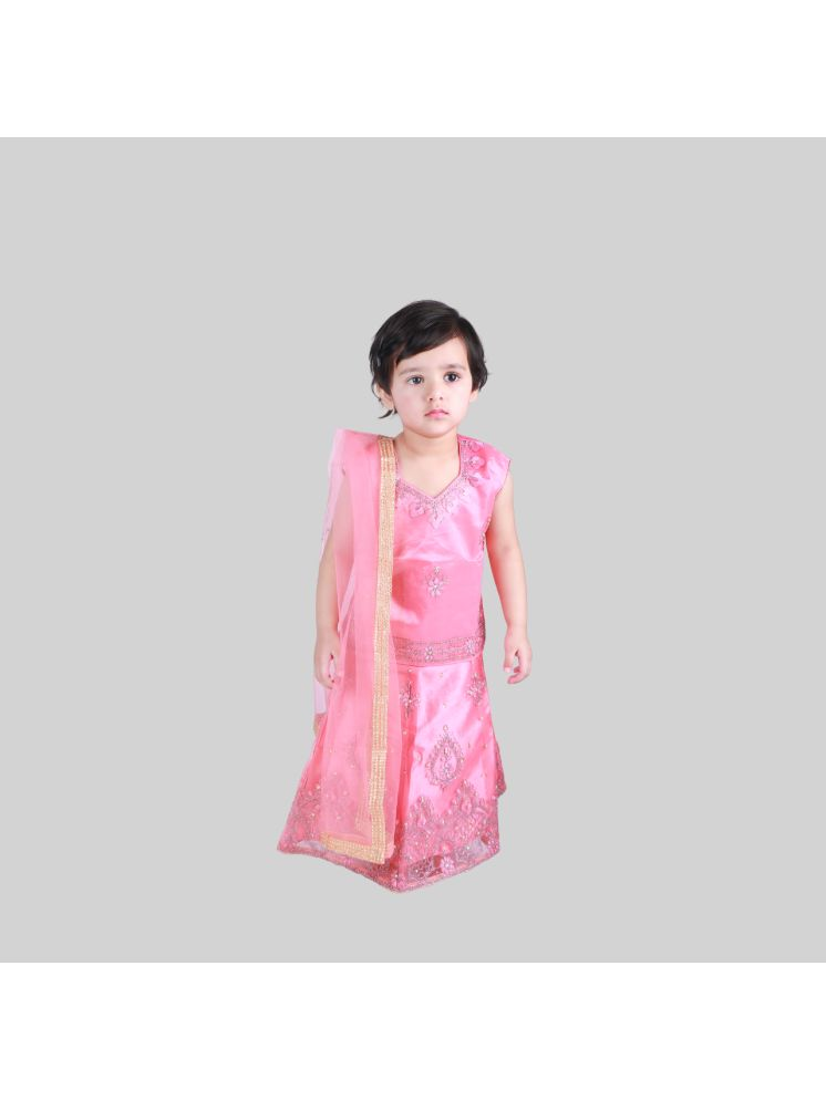     			Kidzee Kingdom Pink Cotton Girls Lehenga Choli Set ( Pack of 1 )