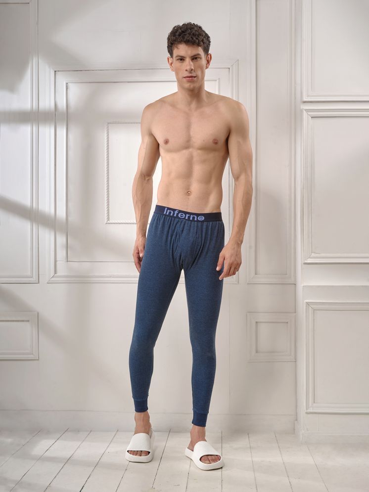     			Lux Inferno Blue Prm_Blue_Tro_1Pc Cotton Blend Men's Thermal Bottoms ( Pack of 1 )