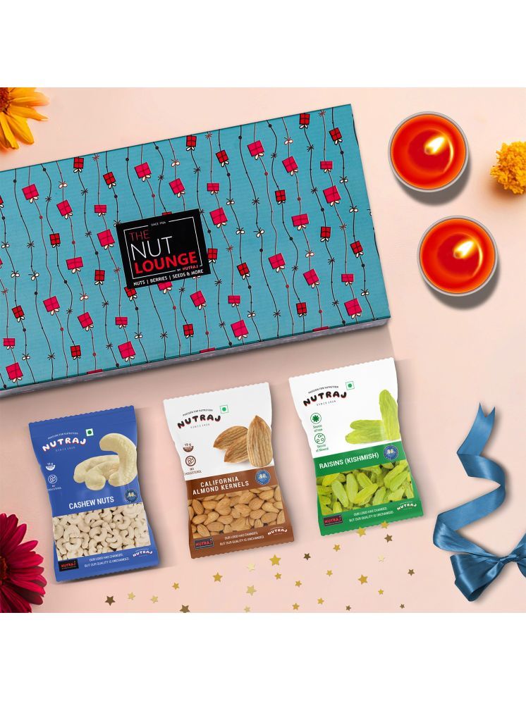     			Nutraj Diwali Dry Fruit Gift Pack 300g, California Almonds 100g, Cashew 100g, Raisin 100g