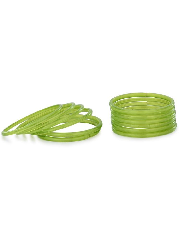     			Somil Green Bangle Set ( Pack of 12 )