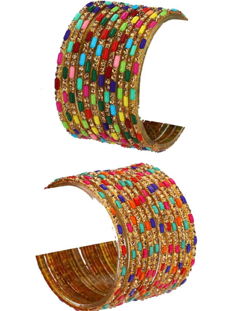     			Somil Multicolor Bangle Set ( Pack of 24 )