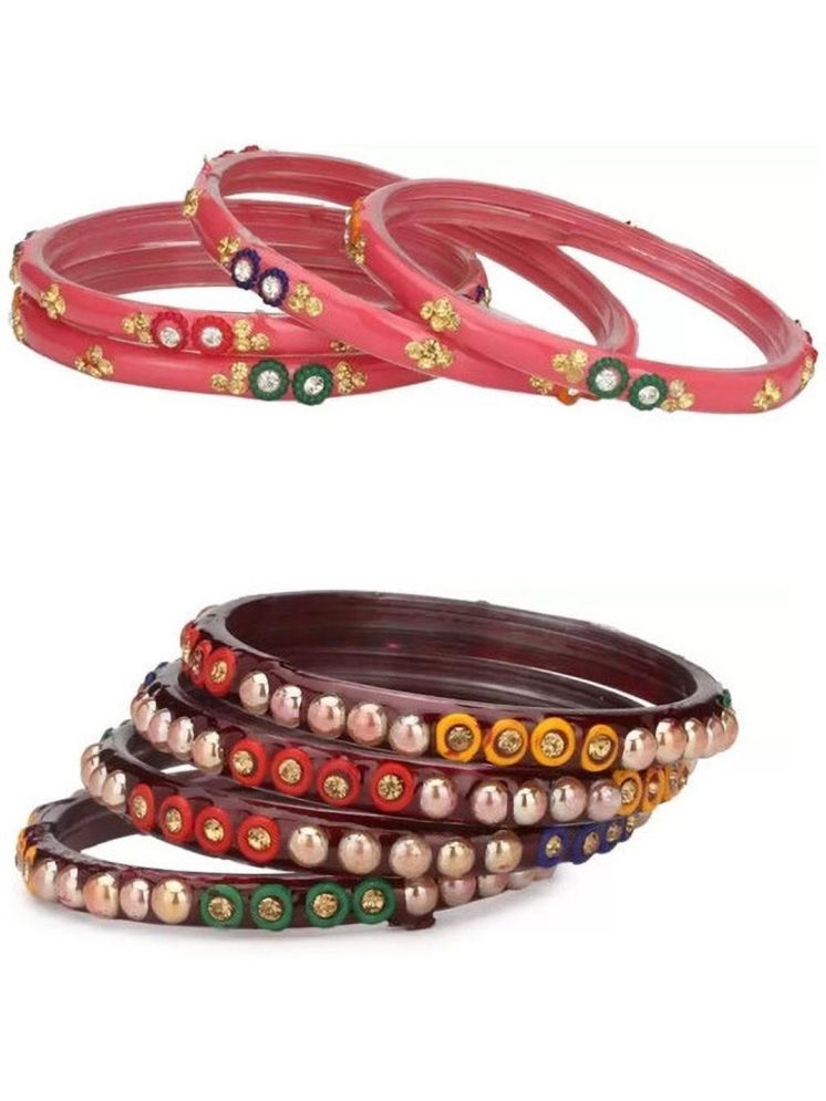     			Somil Multicolor Bangle Set ( Pack of 8 )