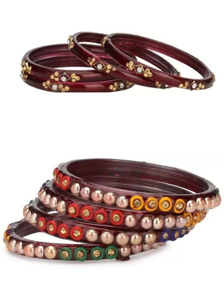     			Somil Multicolor Bangle Set ( Pack of 8 )