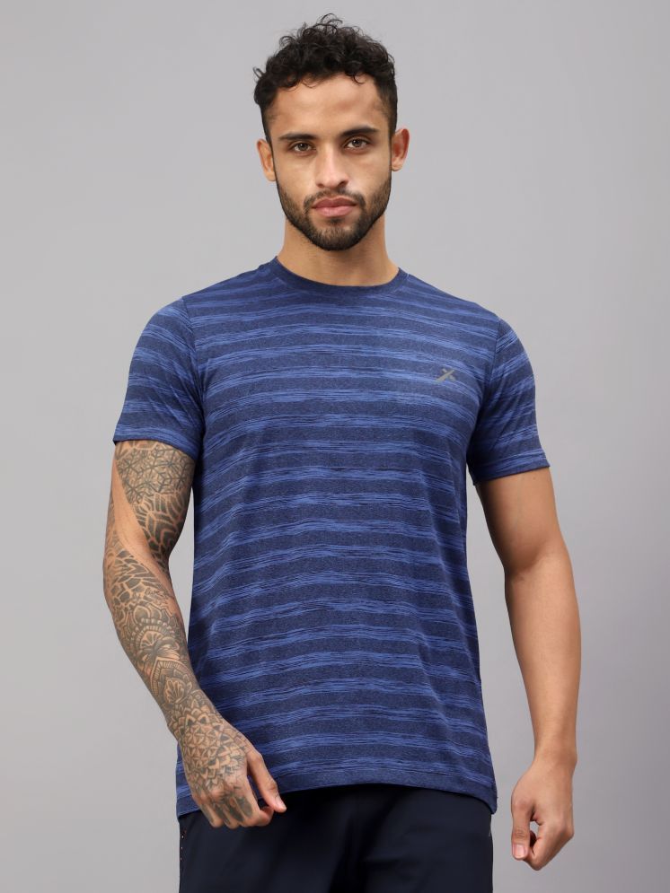     			Vector X Navy Polyester Regular Fit Men's Sports T-Shirt ( Pack of 1 )