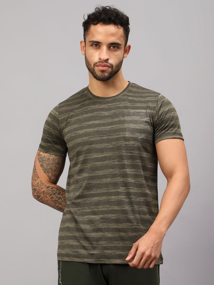     			Vector X Olive Polyester Regular Fit Men's Sports T-Shirt ( Pack of 1 )