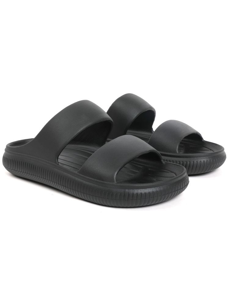     			Aqualite Black Men's Slide Flip Flop