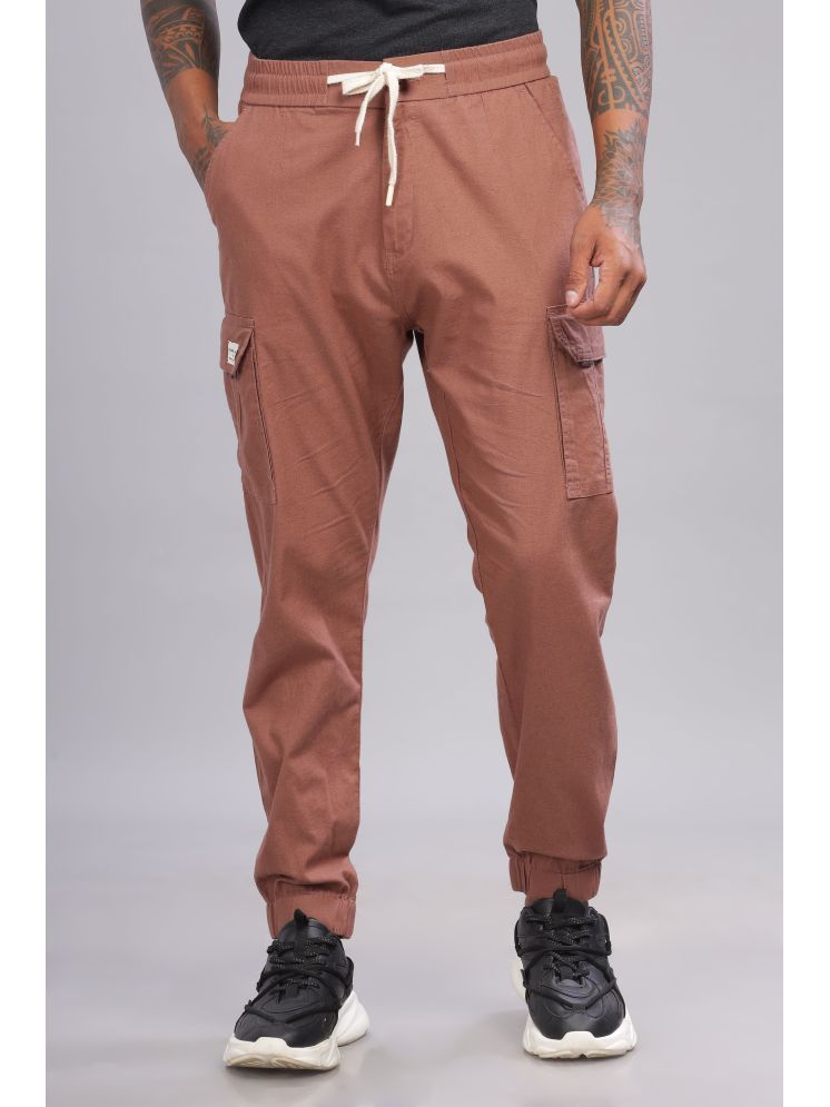     			COLOR HUNT Regular Flat Men's Joggers - Rust ( Pack of 1 )