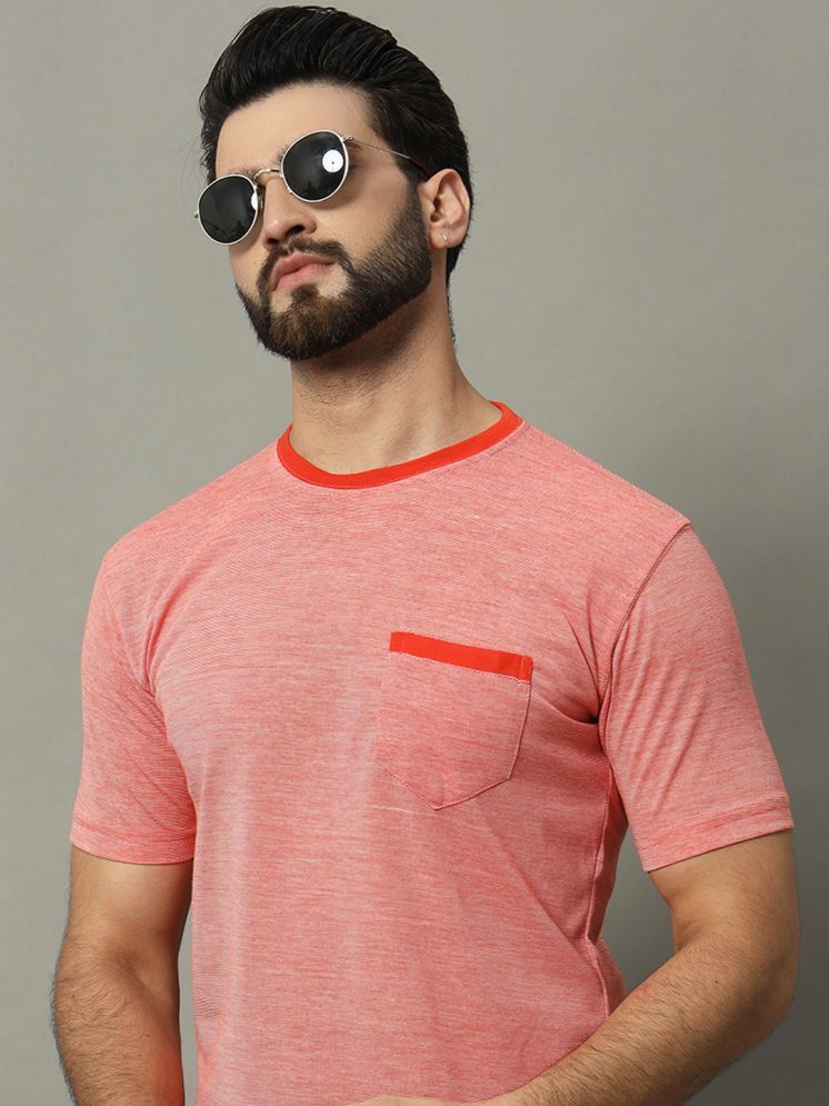     			GET GOLF Cotton Blend Regular Fit Solid Half Sleeves Men's Round T-Shirt - Orange ( Pack of 1 )